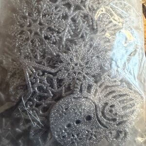 Glittery Silver Holiday Decor